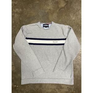 Tommy Hilfiger Mens Gray Rolled Neck Long-Sleeved Pullover Sweater Size Medium